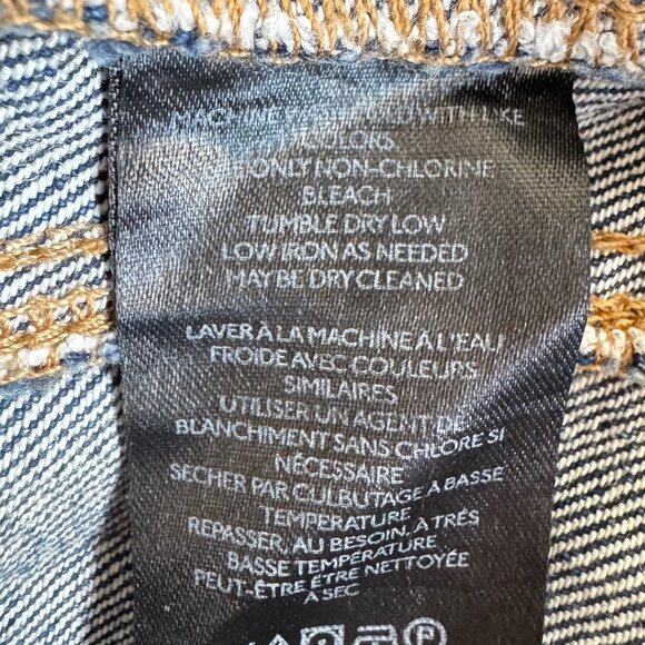 FREE PEOPLE We The Free Good Luck Mid Rise Barrel Leg Jeans in "Deep End" Sz 31 - Picture 8 of 13